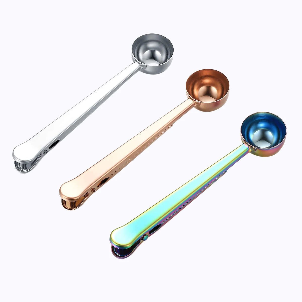 Зажим для кофейной ложки зажим сумки с ложкой кофе из нержавеющей стали