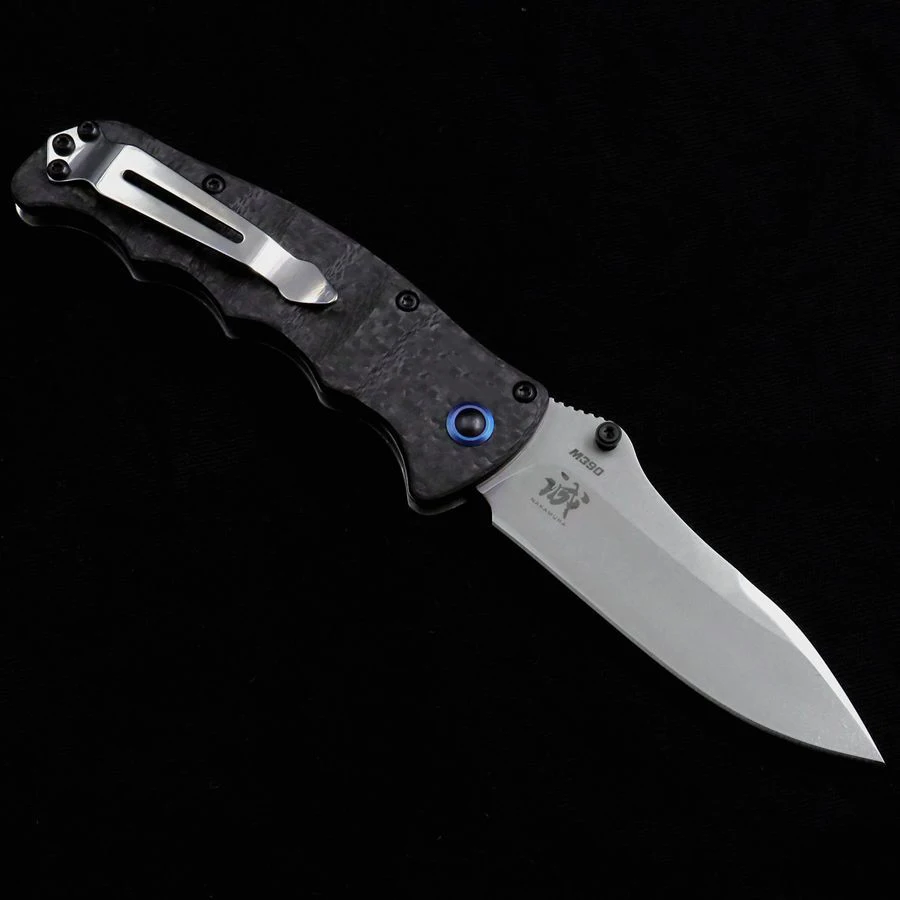 M390 Blade Stone Washing BM 484s-1 Tactical Folding Knife Carbon Fiber Handle Hunting Survival Pocket Knives