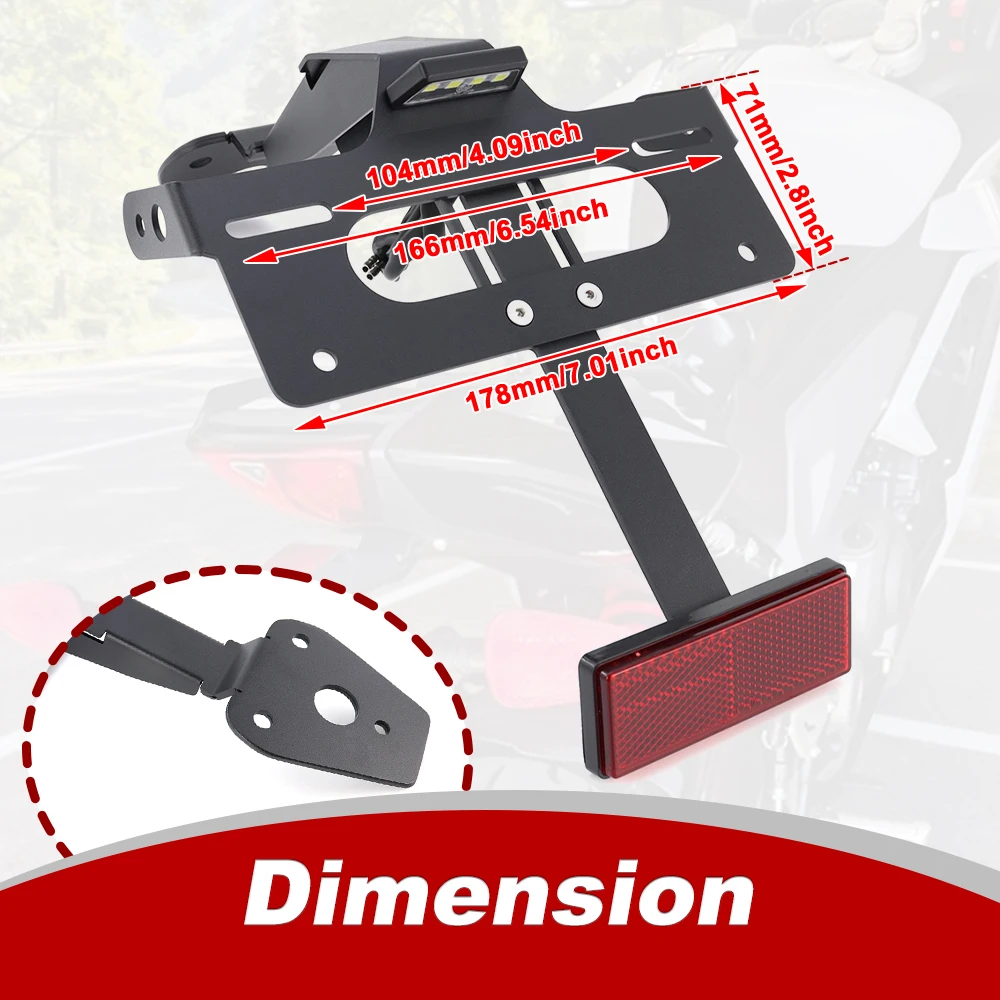 Фото НОВЫЙ Светодиодный держатель номерного знака (Tail Tidy Fender Eliminator) для мотоциклов Triumph Tiger 660 Sport и Sport 800 2025-2026 №3