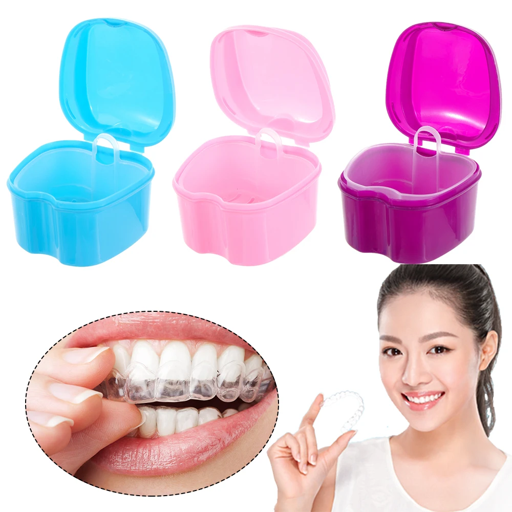 

With Hanging Net Container Dental Tray Orthodontic Retainer Denture Box Case Oral Hygience Health Care Product Rinsing Basket