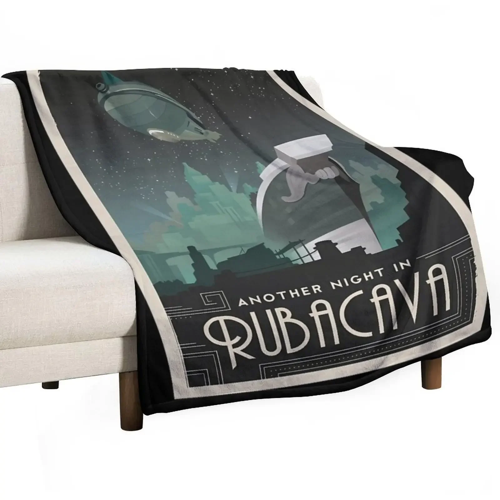 Фото Плед Grim Fandango Travel s - Rubacava, теплый и удобный плед, подарок для родителей и друзей №1