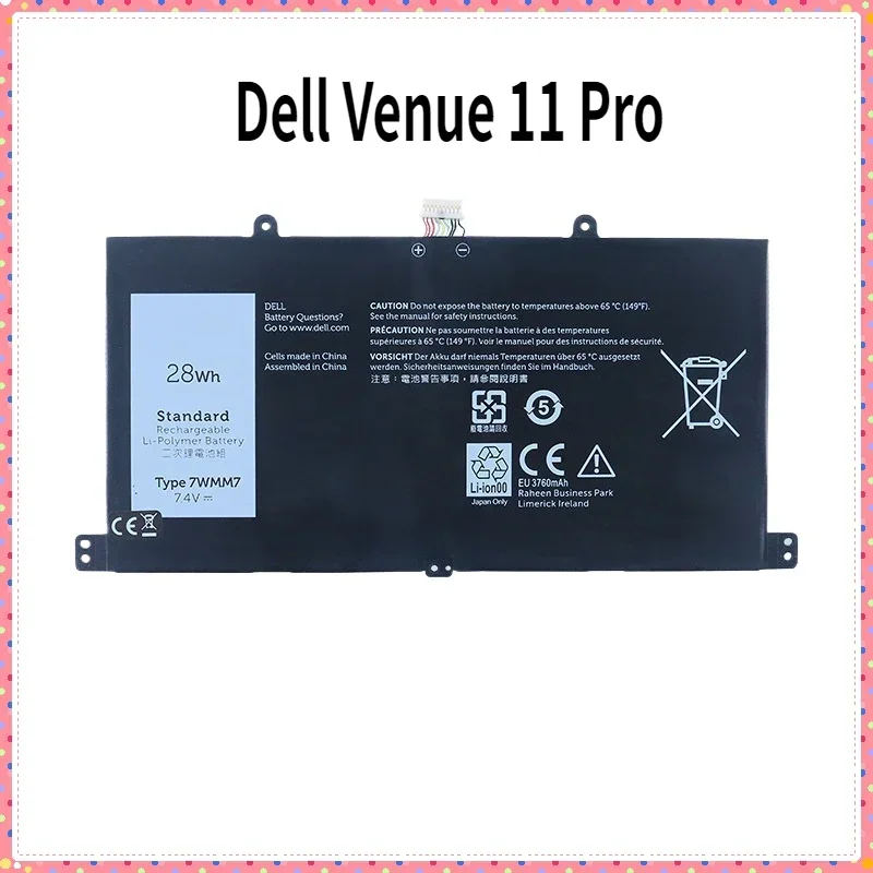 Высококачественная батарея для ноутбука Dell Venue 11 Pro планшетная клавиатура