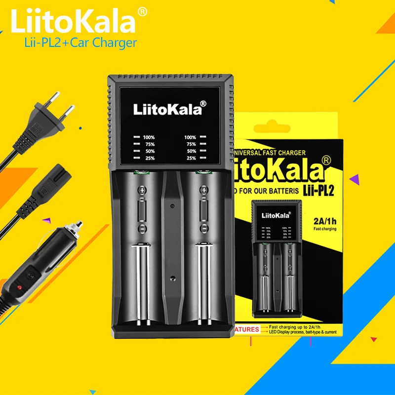 

Зарядное устройство LiitoKala для литиевых аккумуляторов, 3,7 в/1,2 в, NiMH 18650 18350 18500 21700 20700 CR123A, 1-5 шт.