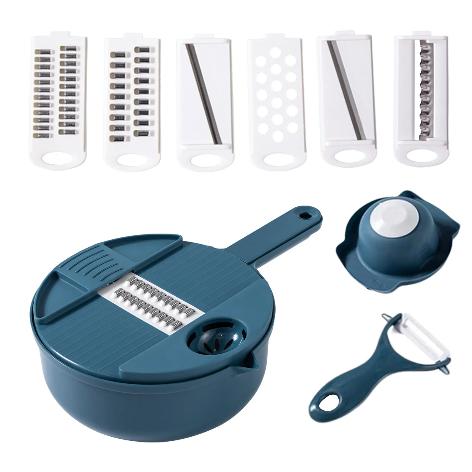 

Vegetable Cutter Large Capacity Fruit Shredder With Container Vegetable Cutter Excellent Shredding Performance Handheld Kitchen