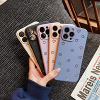 fashion candy color love heart phone cases for iphone 13 pro max 11 12 pro x xr xs max 7 8 plus se 2020 soft tpu back cover