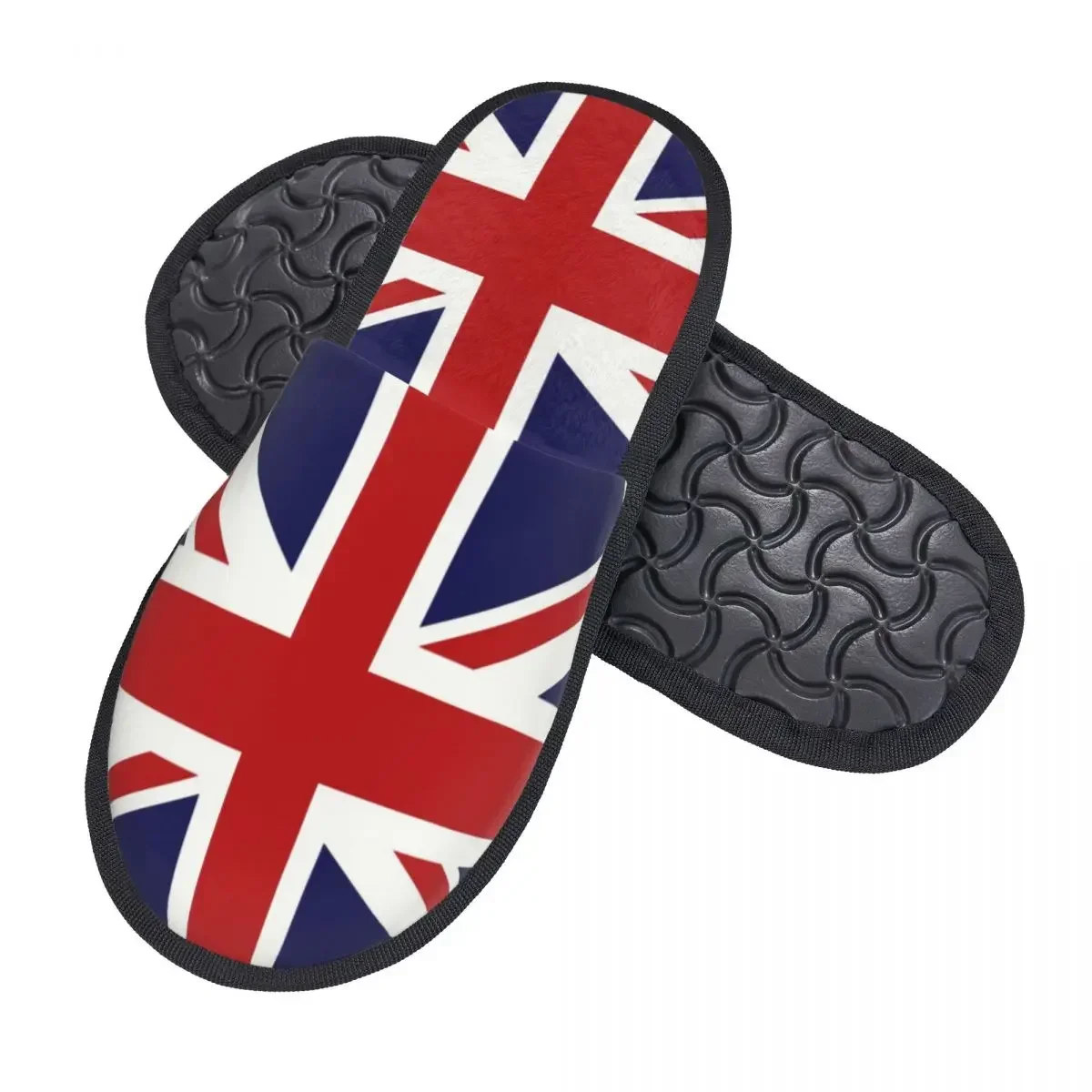 Домашние тапочки с флагом Юнион Джека на заказ женские без шнуровки из мягкой