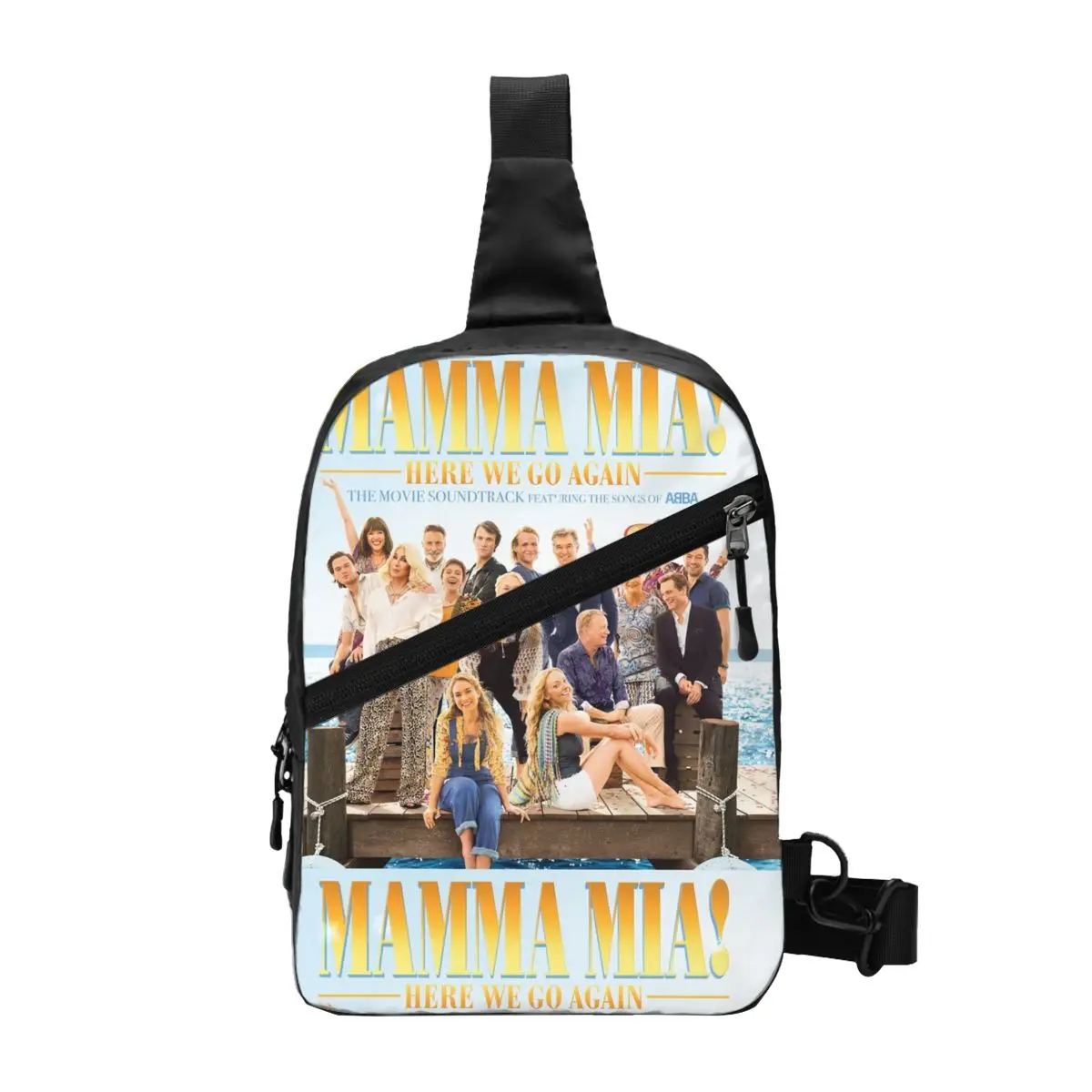 

Mamma Mia Chest Bag meryl streep amanda sefried colin firth Casual Crossbody Bags Men Hiking Streetwear Graphic Design Sling Bag
