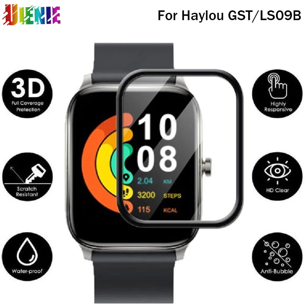 

New 3D Full Coverage Protective Film Screen Protector Anti-scratch Curved Membrane Smart Watch Accessories For Haylou GST/LS09B