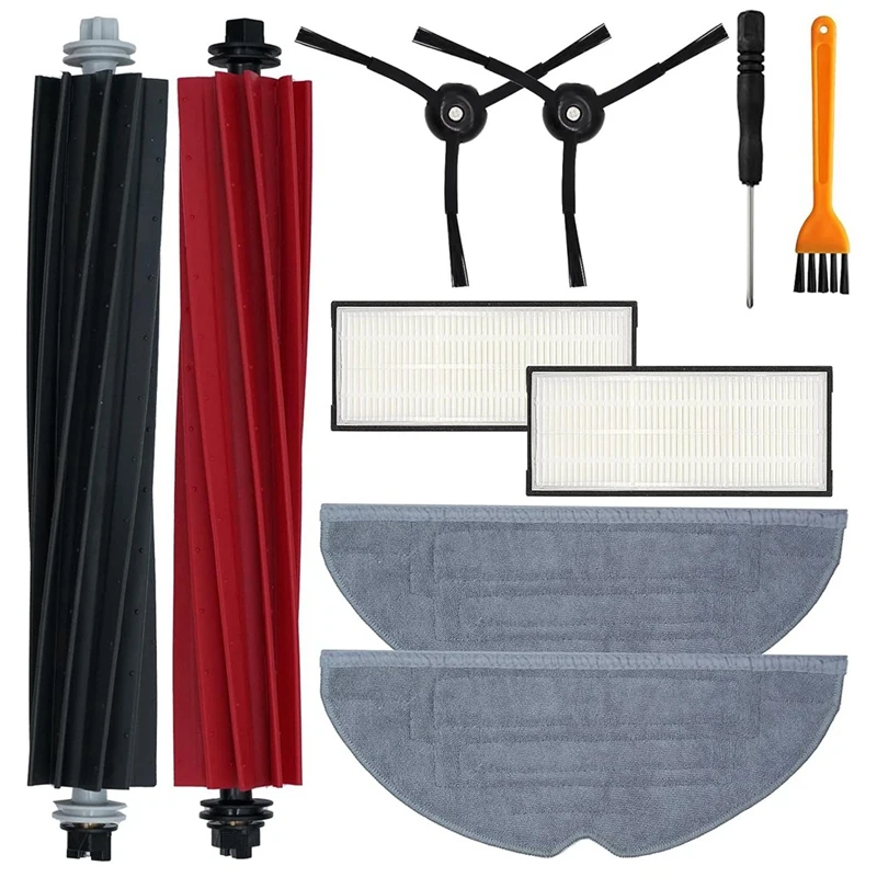 

For Roborock S8 Pro Ultra Robot Vacuum Cleaner Replacement Accessories Upgrade Double Brush System Main Brush, Wipes