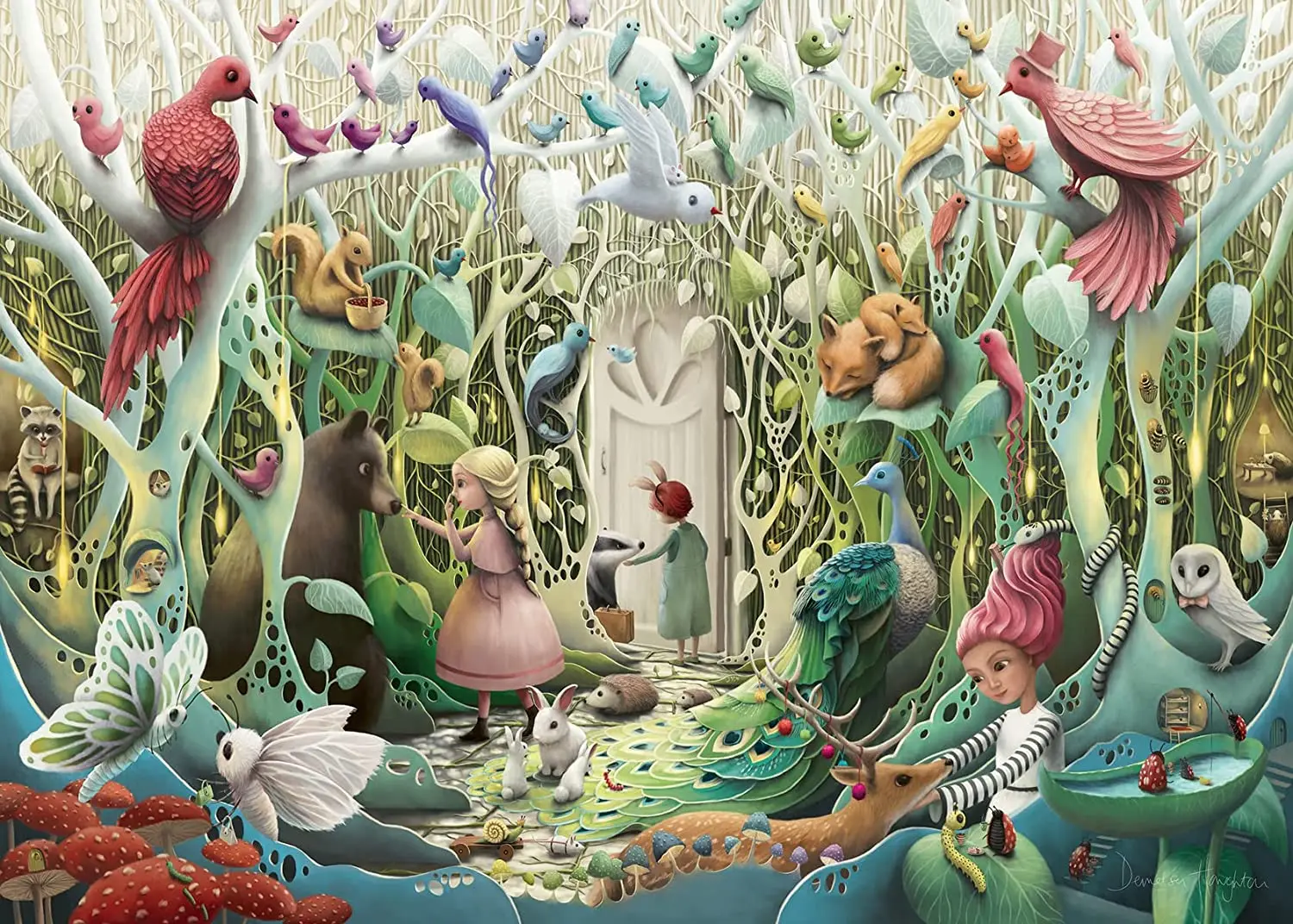 

Fairy tale girl and animals Jigsaw Puzzles Toys Home Entertainment Game for Relaxation, Meditation, Hobby