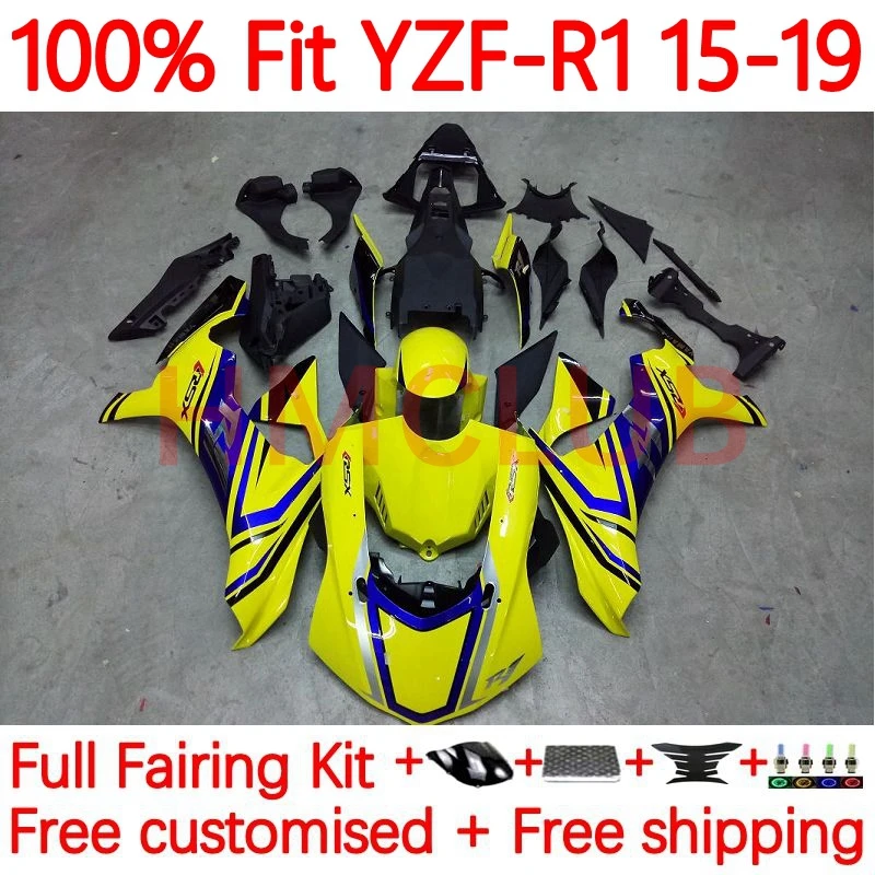 

Injection For YAMAHA YZF-R1 YZF 1000 R1 R 1 YZFR1 2015 2016 2017 2018 2019 YZF1000 15 16 17 18 19 yellow stock Fairings 29No.4
