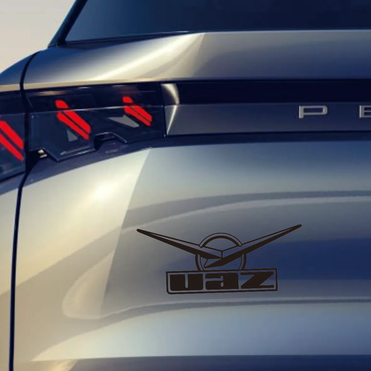 Various Sizes UAZ funny car sticker vinyl decal white/black auto stickers for bumper window decorations