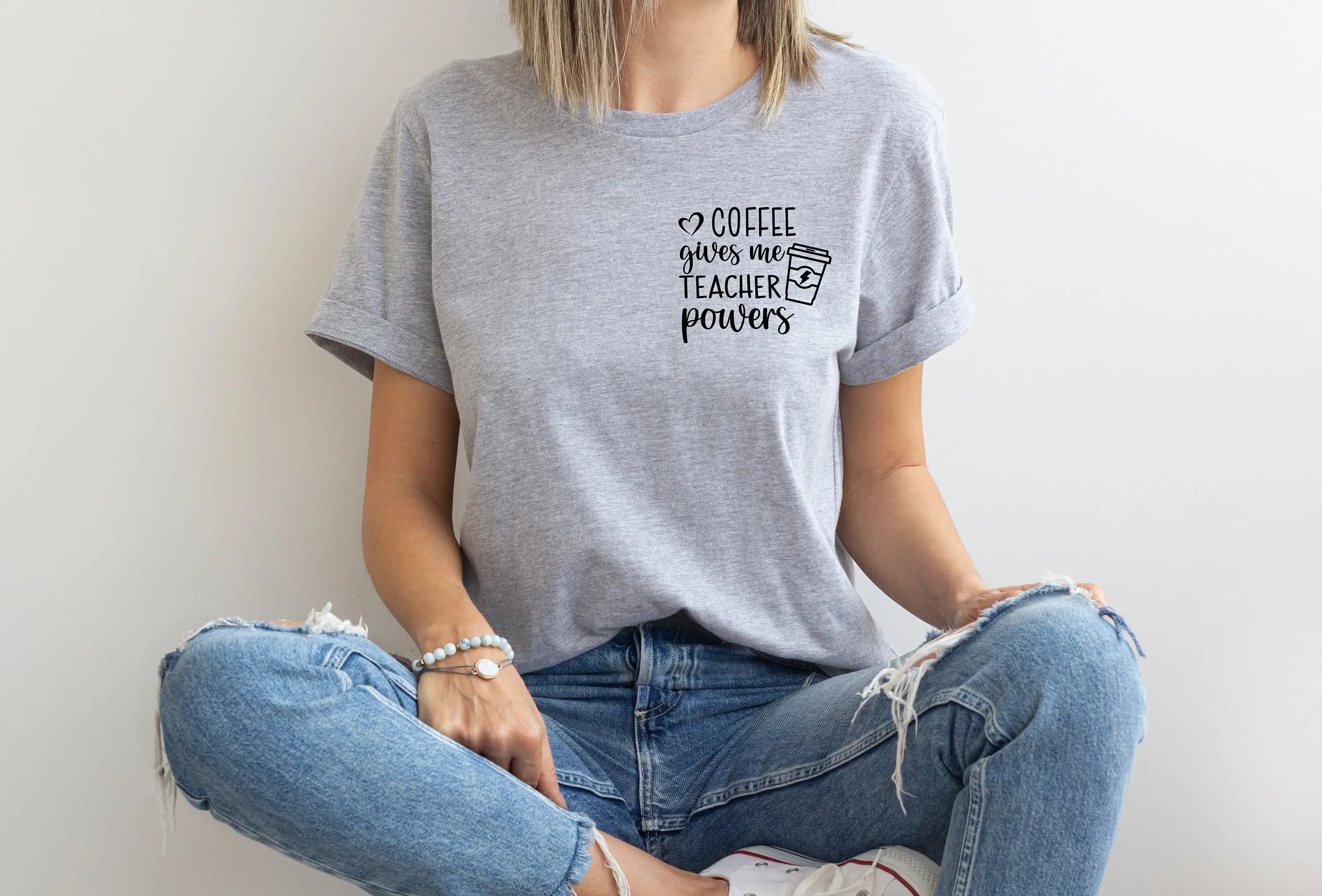 Милая футболка с признательностью учителя минималистичная изображением кофе