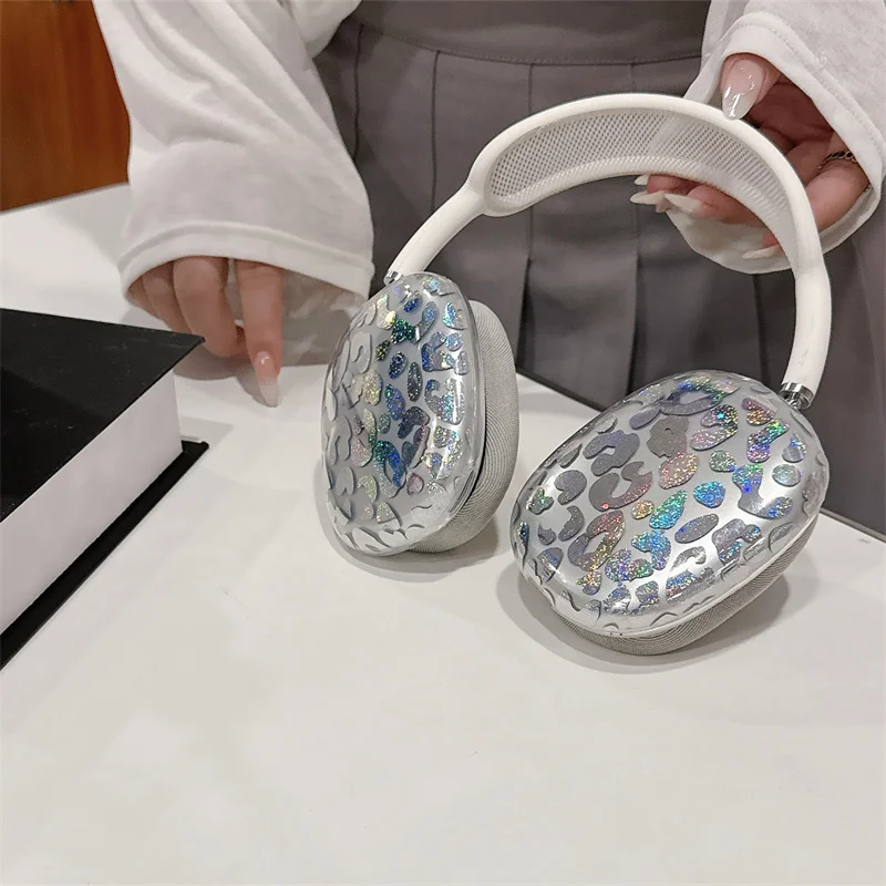 Модный крутой блестящий чехол для Airpods Max защитный декор наушников Apple защита