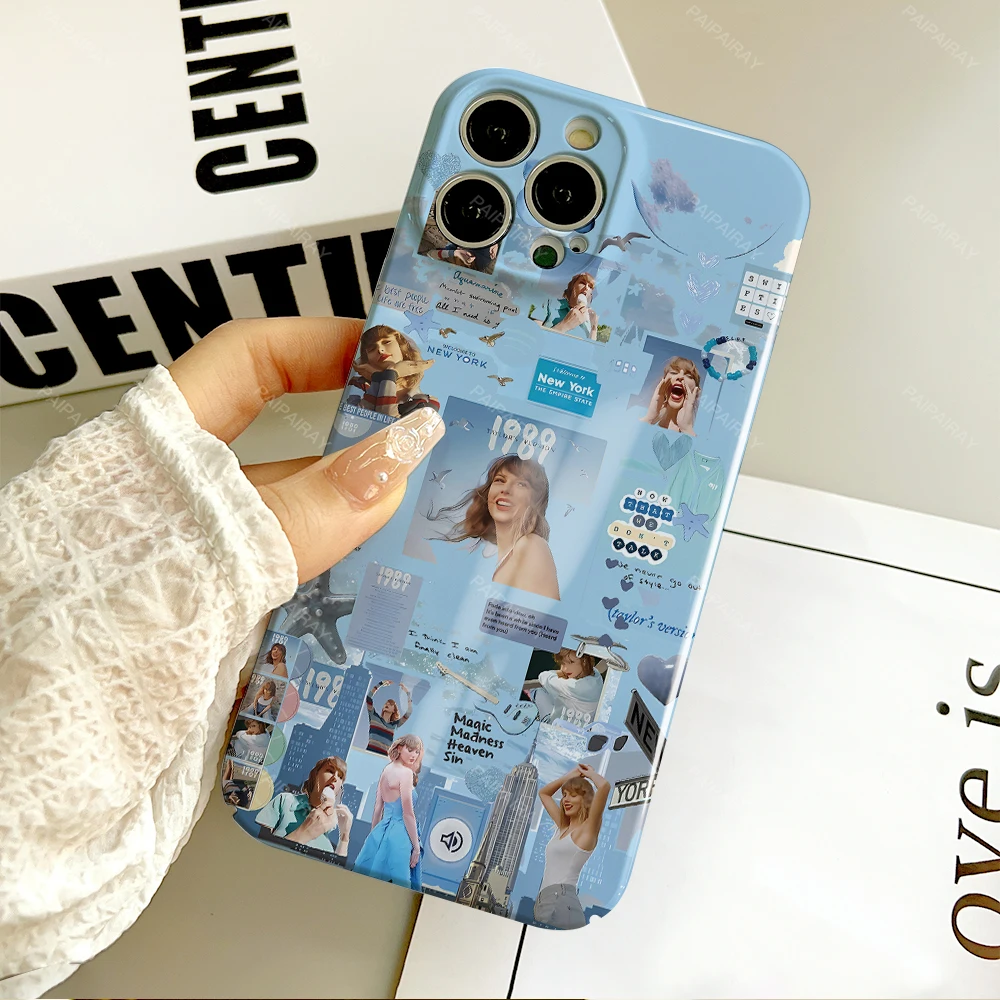 Чехол для телефона Samsung S 24 25 23 22 Ultra S-SwiftS 1989 T-TaylorS Plus A 04E 5G HD Hard Cover Film Shell