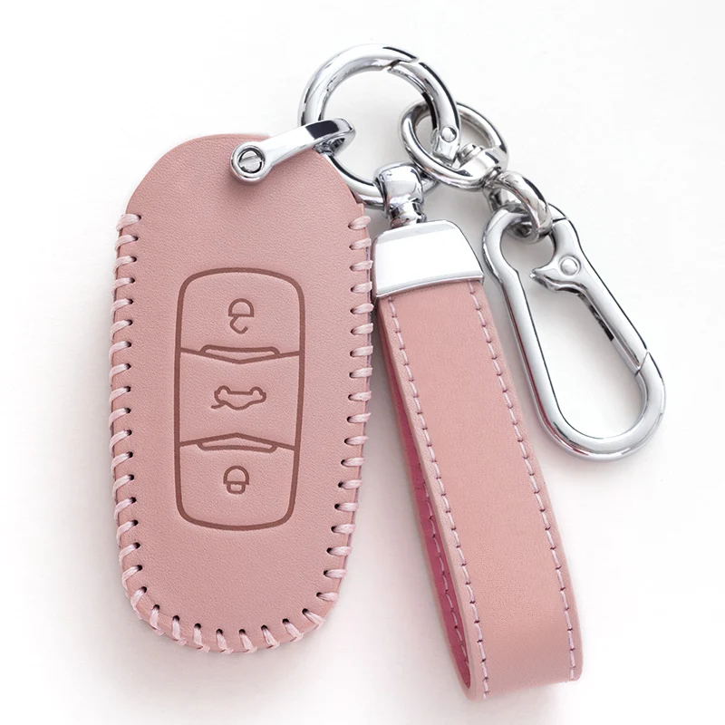 

Новый Стильный чехол из воловьей кожи для автомобильного ключа с дистанционным управлением чехол для Geely Atlas Boyue NL3 X6 EX7 GX7 SUV GT GC9 Emgrand X7 Borui