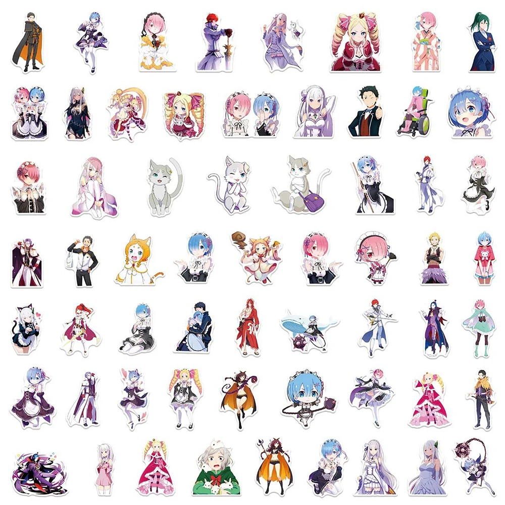 103050 шт. мультяшных наклеек Re:ZERO Starting Life in Another World, аниме-стикеры с милой девушкой Рем, наклейки для чемоданов и ноутбуков, игрушки для творчества своими руками (art.: 3920dad0e5897) - 3920dad0e5897