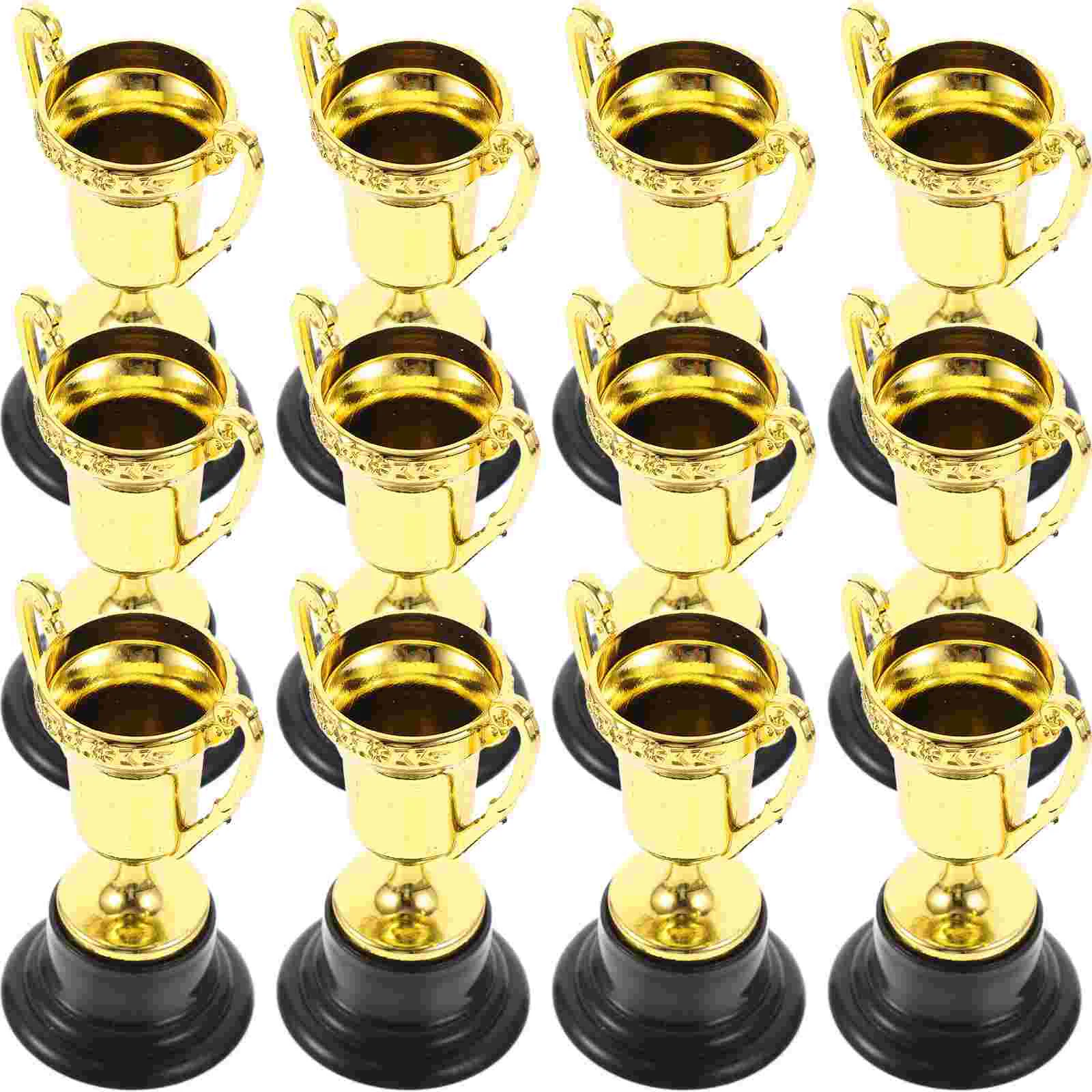 

12 Pcs Children's Trophy Footballs Plastic Reward Prize Mini Model Gift Small Cup Prizes Toddler