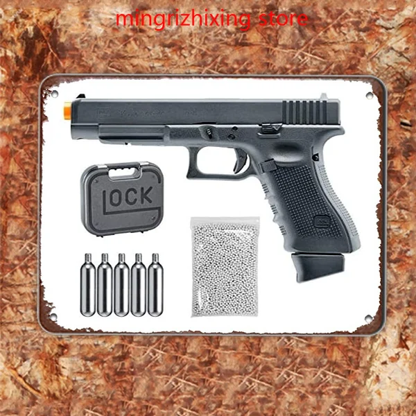 Жестяной знак 20*30cmUmarex Glock G34 Gen4 C02 Blowback Deluxe (VFC) страйкбольный пистолет BB воздушный