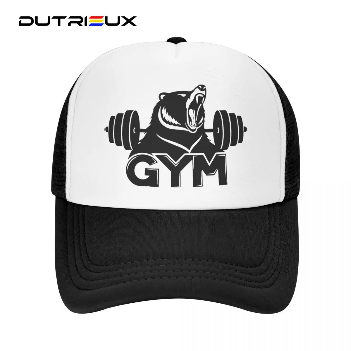 

Interesting Gym Sport Bear Original Adjustable Mesh Trucker Hat for Men and Women
