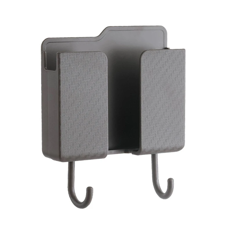 

Plastic Remote Control Storage Box Wall-Mounted Charging Phone Stand Home Organizer for Bedroom Kitchen Bathroom