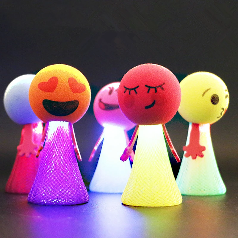 

Children Toys Glow Jumping Popper Spring Toy Novelty Products Luminous Cartoon Doll Bouncing Toys For Boy Girl