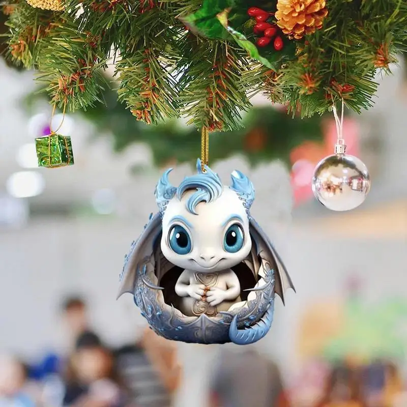 Подвесное украшение в виде дракона 2D акриловая Милая мультяшная Подвеска для