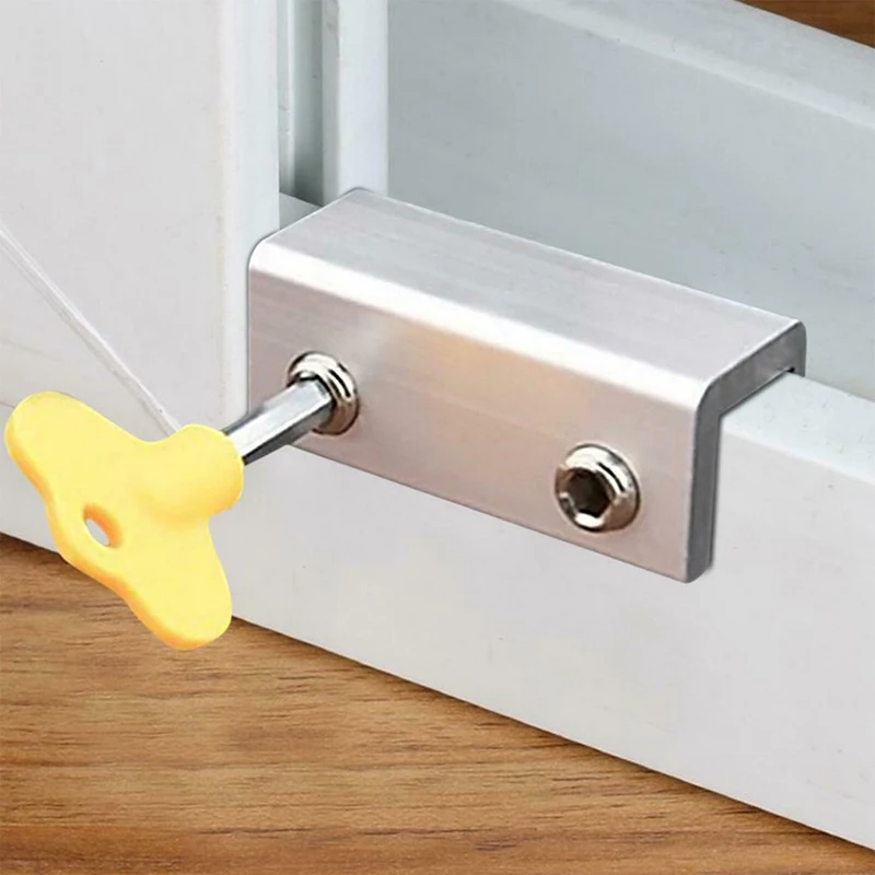 

Window Security Key Lock stopper sliding window aluminum alloy safety lock child protection door and window anti-theft lock tool