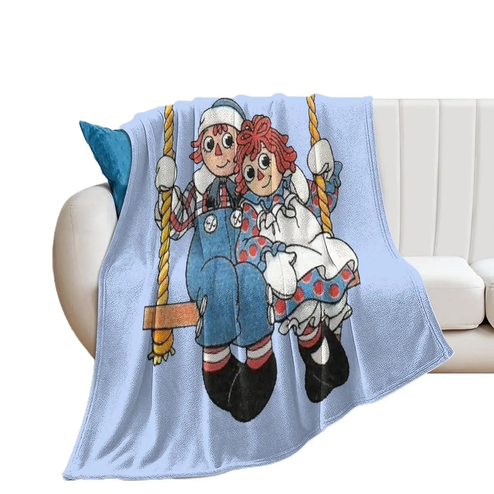 Одеяло Raggedy ann and andy on a swing теплые зимние мягкие милые одеяла в клетку