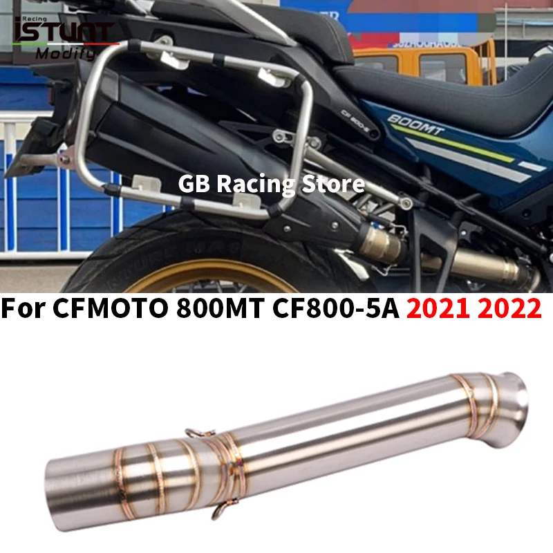 

Слипоны для CFMOTO 800MT 800-5A 2021 2022 мотоциклетная выхлопная полная система модифицированный Mufller из нержавеющей стали средняя звеньевая труба