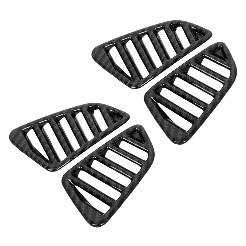 

4X For Nissan Navara NP300 2016-2019 Car Carbon Air Conditioning Outlet Vent Frame Cover Trim Sticker Accessories