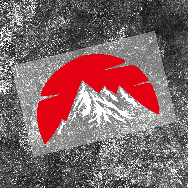 

Автомобильные наклейки Red Sun Mountain, виниловые наклейки на заднее стекло и багажник, аксессуары для авто