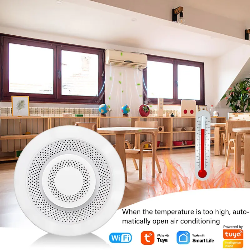 Датчик содержания углекислого газа Tuya с Wi-Fi и датчиком температуры влажности -