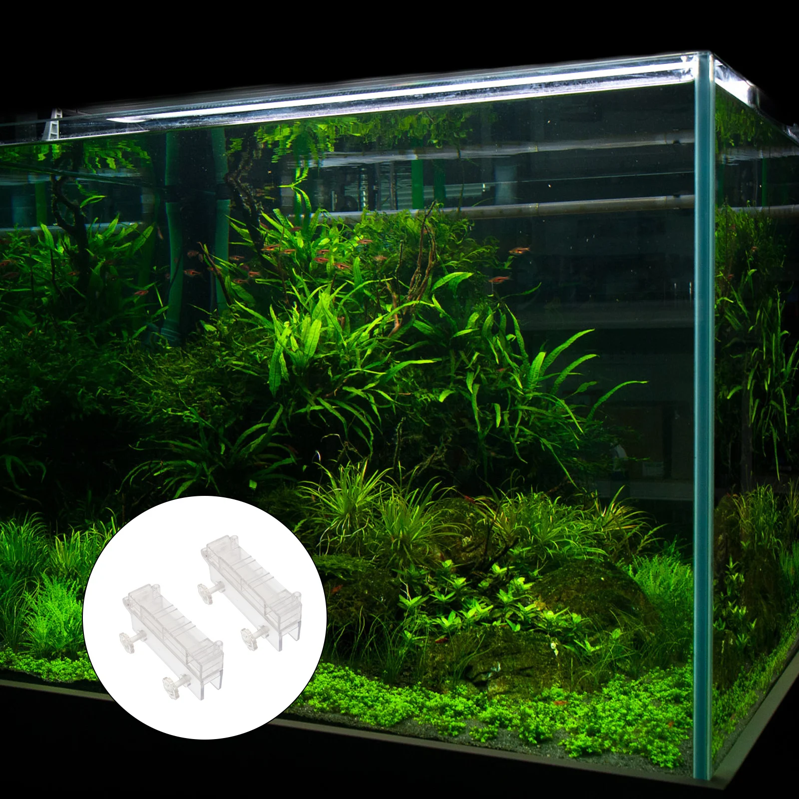 

Light Fish Aquarium Tank Stand Holder Lamp Bracket Aquatic Led Hanging Support Accessory Clear Lighting Fixture Lights Kitplant