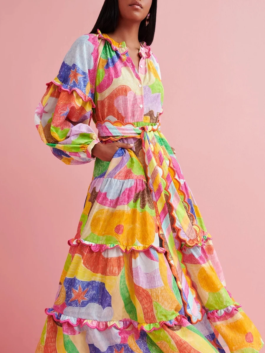 VGH Элегантные съедобные платья трапециевидной формы с грибком дерева для женщин