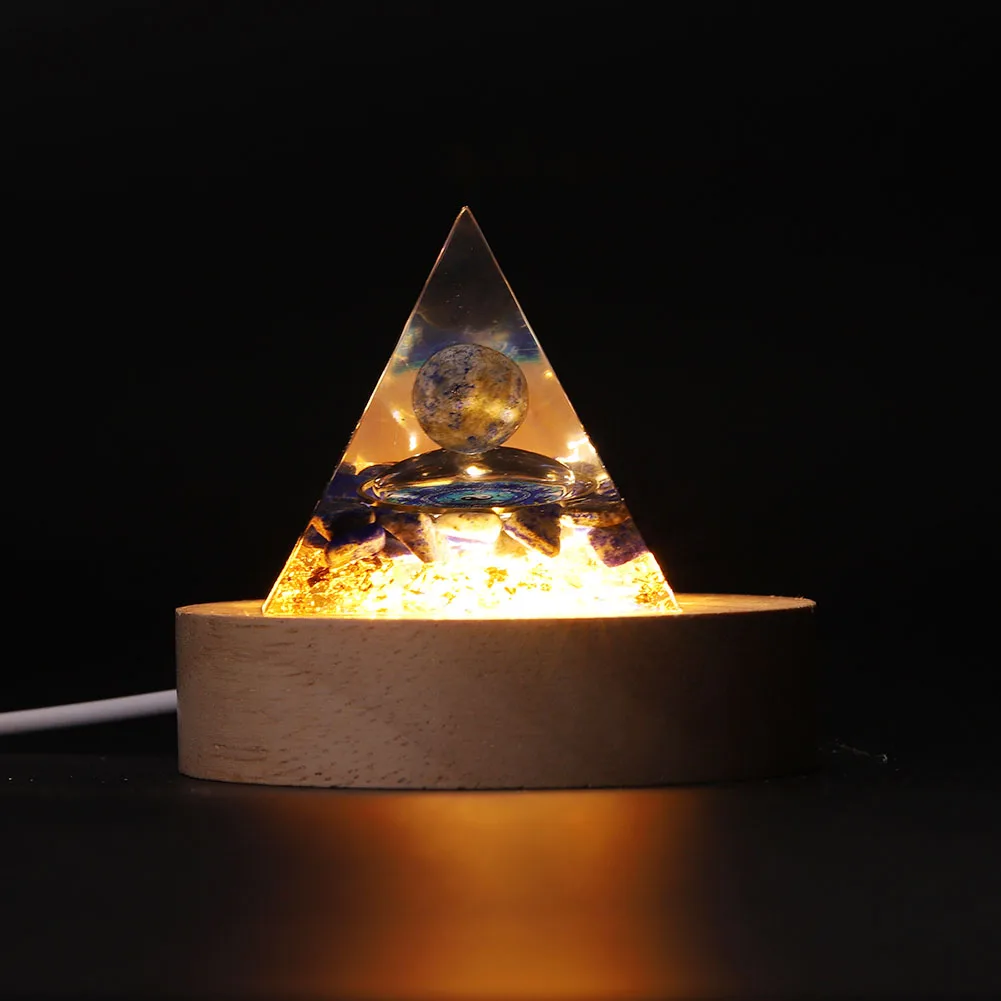 

6cm Natural Stone Orgonite Pyramid Crystals Orgone Energy Ornaments Crafts Energy Healing Reiki Chakra Meditation Yoga Tools