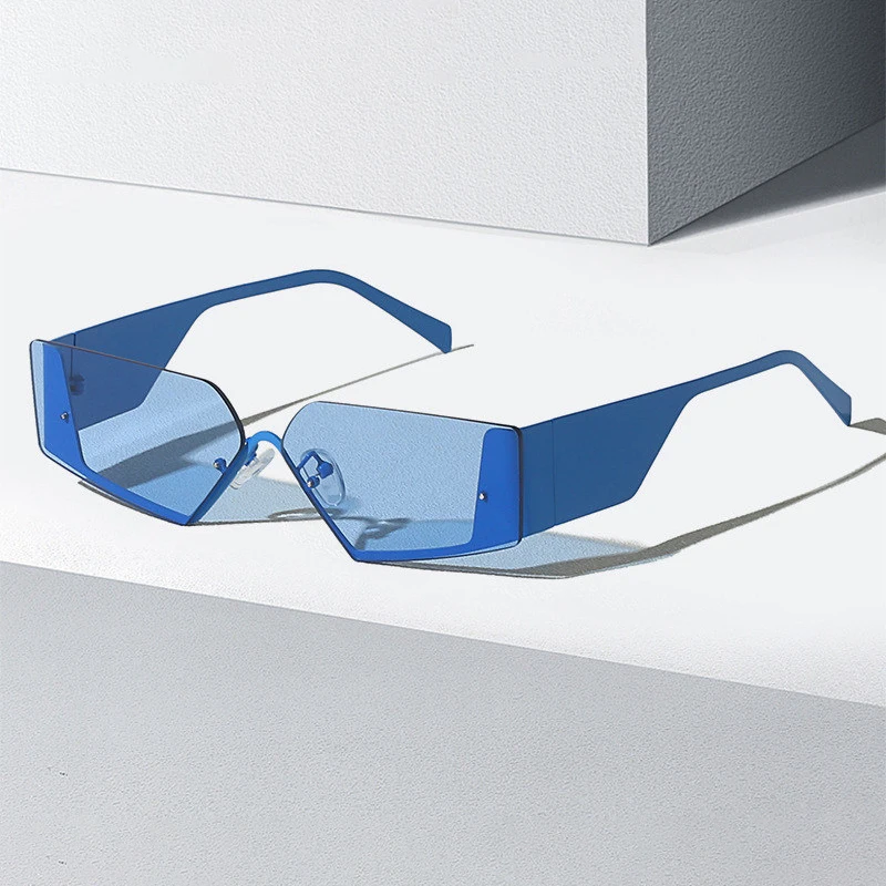 

New Alloy Frame Unisex Rimless Eyeglasses Men Square Sunglasses Women Frameless Sun Glasses Female Oculos
