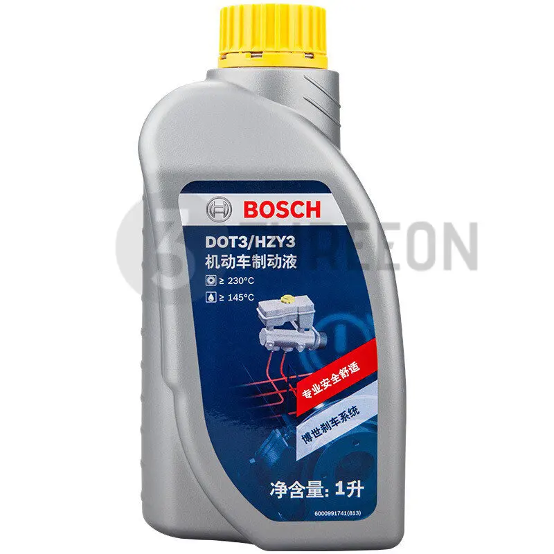 

Тормозная жидкость BOSCH DOT3/HZY3, тормозное масло, 1 литр, импортное сырье, универсальное, для легковых автомобилей
