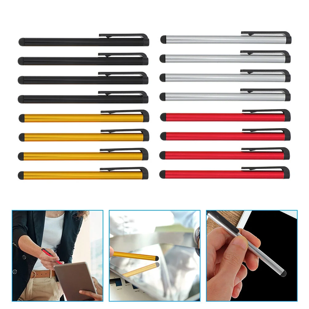 

16 Pcs Tablet Pen Universal Stylus Capacitive Style Screen Writing Active Sensitivity Aluminum Alloy Touch