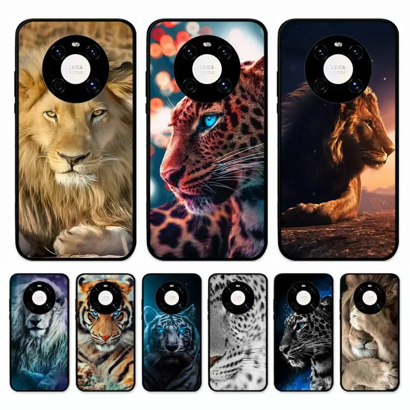 

Luxury Tiger Lion Phone Case for Huawei Mate 20 10 9 40 30 lite pro X Nova 2 3i 7se