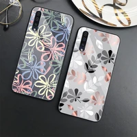 leaves flower for samsung galaxy a52s 5g a52 a12 a51 a50 a72 a70 a71 a21s a32 4g a21s a10e a10s a11 a20 a30 tempered glass case