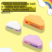 rainbow soap cloud bath salt moisturizing exfoliating cleaning body skin bubble bath bombs multicolor for baby