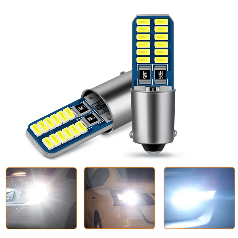 

2 шт. Canbus BA9S LED H6W T4W Автомобильная лампа T2W T3W H5W 12 В Белые автомобильные фонари заднего хода Освещение парковочного номерного знака Авто лампа