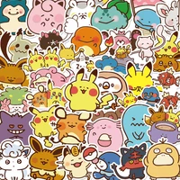 38 sheetsbag pokemon stickers cartoon pikachu mobile phone notebook water cup luggage waterproof decorative stickers
