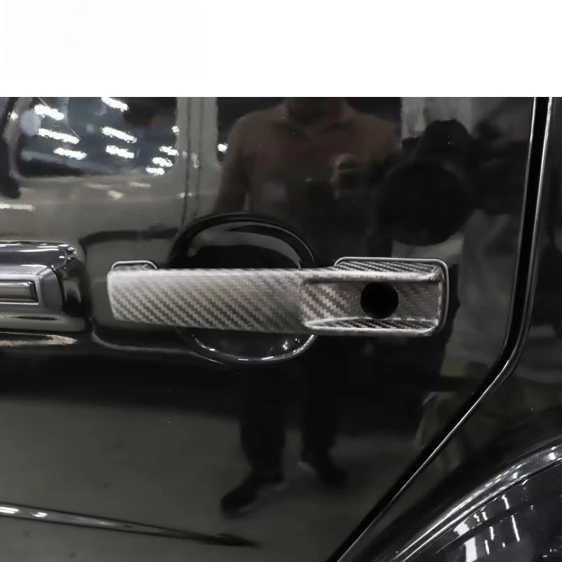 Фото W464 Сменная дверная ручка для G Class W463A 2019-2023 года DRY Дверная ручка из углеродного волокна, 5 шт., сменная ручка для G Class №4