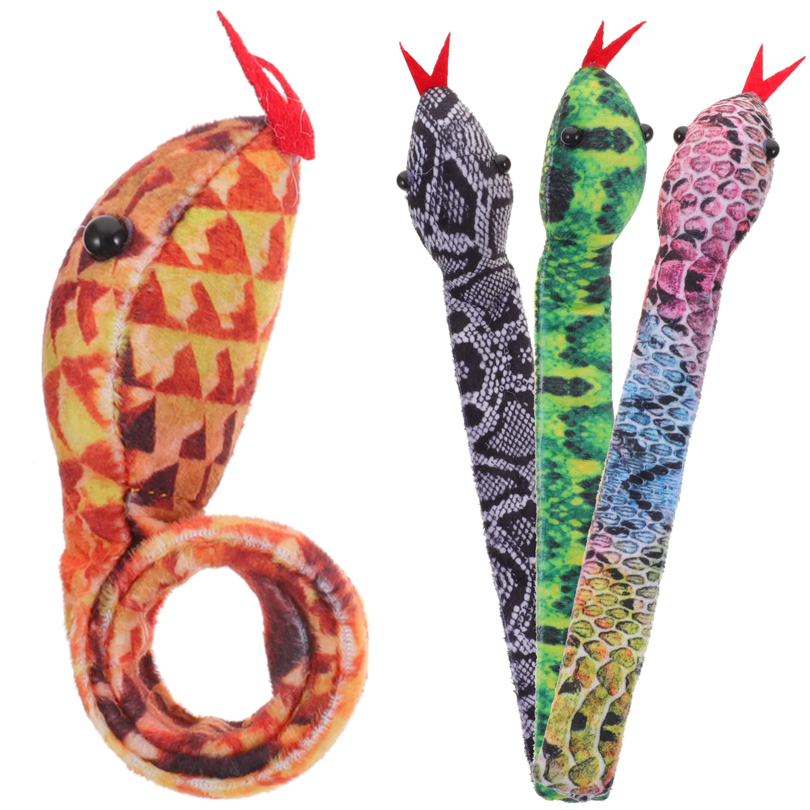 4 шт. плюшевая игрушка-змея кольцо для мальчиков игрушки браслеты Хэллоуина