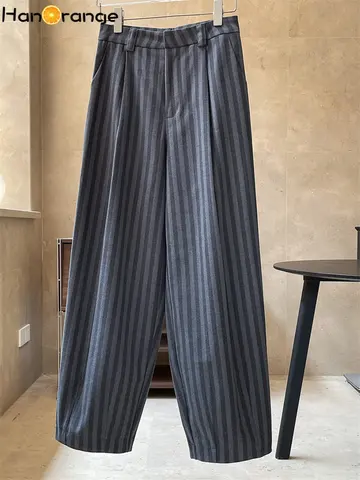 HanOrange 2024 женские серые вискозные брюки