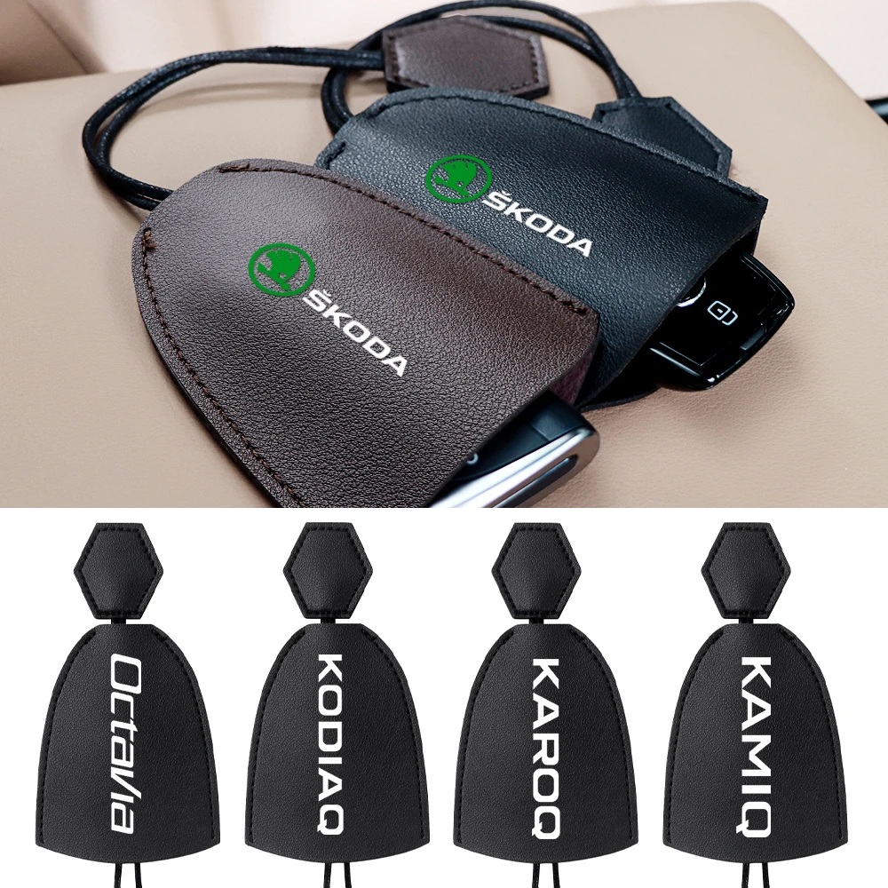 Кожаный чехол для ключей Чехол автомобильного ключа Skoda Octavia 2 A7 Rapid Fabia Superb 3 A5 Kodiaq