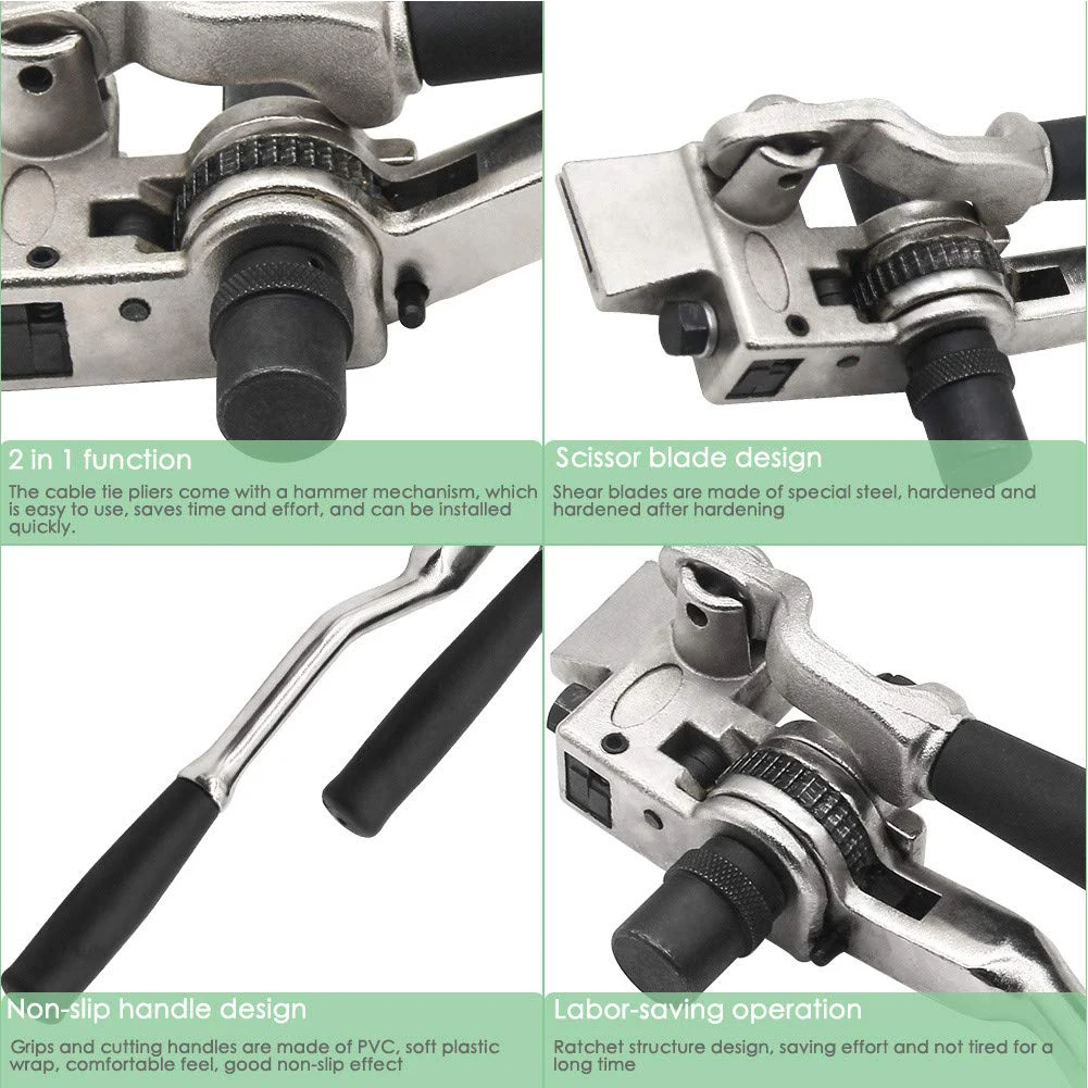 

Labor Saving Practical Packing Belt 2 In 1 Banding Tool Shear Strapping Tensioner Heavy Duty Stainless Steel Tightener Ratchet