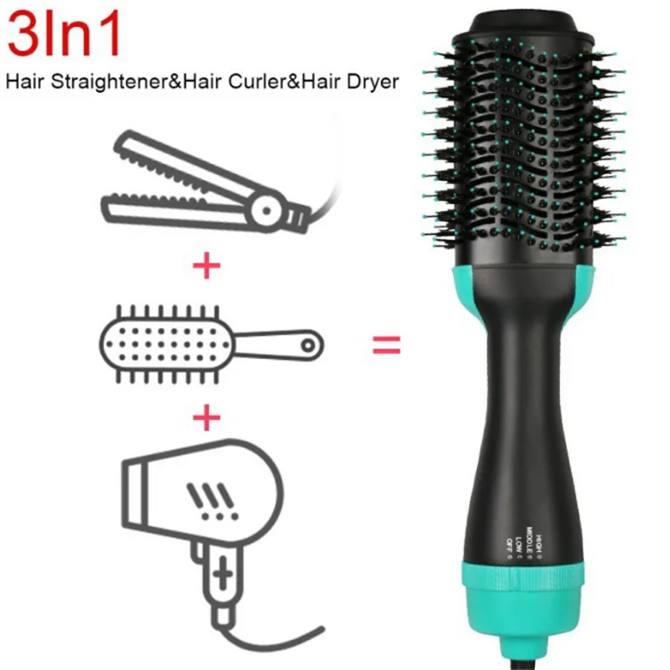 

Расческа для завивки и выпрямления, двухцелевой Стайлинг волос, расческа 3 в 1 с горячим воздухом, автоматическая палочка для завивки, электр...